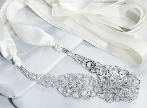 Cinto de Strass Renda Francesa
