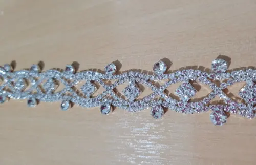 Cinto de Strass Renda de Prata