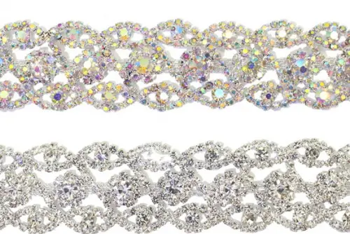 Cinto de Strass Renda Prateada