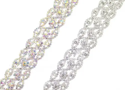 Cinto de Strass Renda Prateada