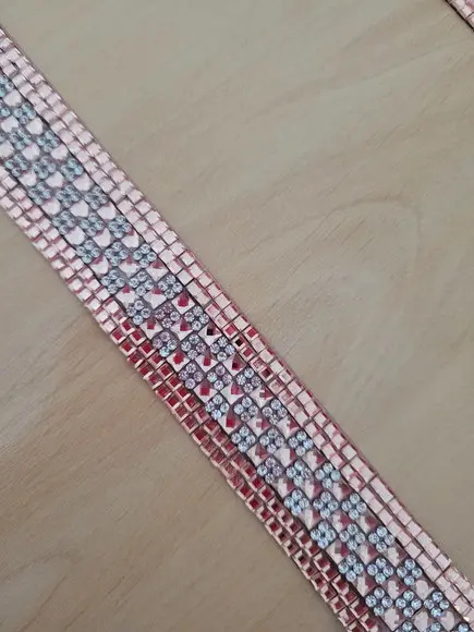 Cinto de strass rosé gold cintura toda