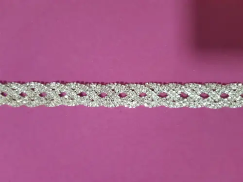 Cinto de Strass Trançado Prata