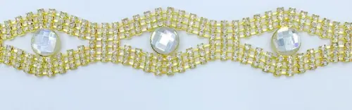 Cinto Dourado de Strass e Pedras