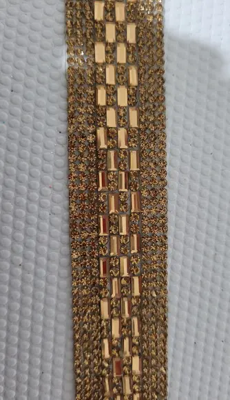 Cinto Dourado Texturas 5cm de Largura