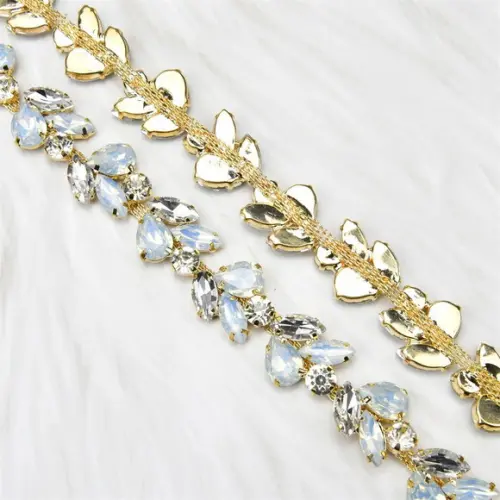 Cinto Folhas de Cristal com Opala