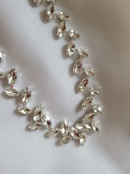 Cinto Folhas de Strass Prata Delicado