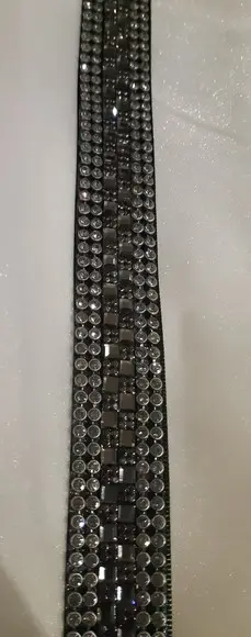 Cinto Grafite com Strass