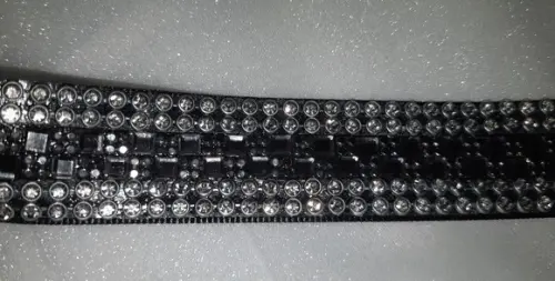 Cinto Grafite com Strass