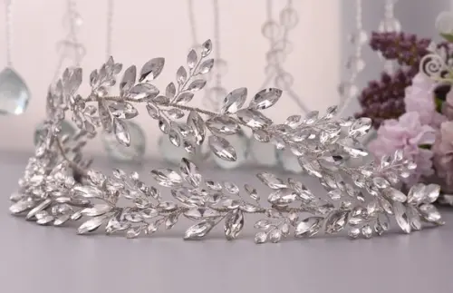 Cinto para Noiva Folhas de Strass Largo
