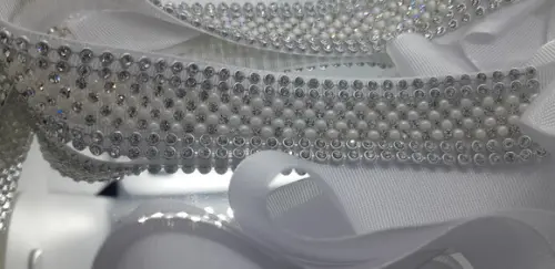 Cinto Prata com Strass e Mini Pérolas