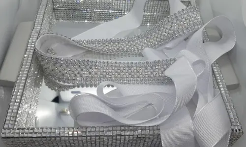 Cinto Prata com Strass e Mini Pérolas