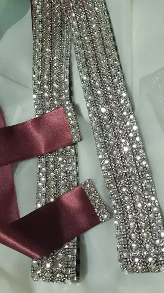 Cinto Prata Largo Inteiro de Strass Várias Cores Fita