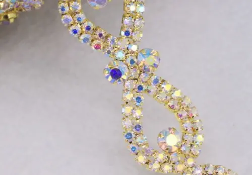 Cinto Renda De Laços Em Strass Ab Dourado Ou Prata