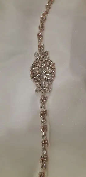 Cinto Rosé de Strass para Vestido de Festa ou de Noiva