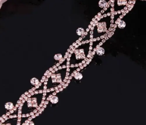 Cinto Rosé de Strass Rendado