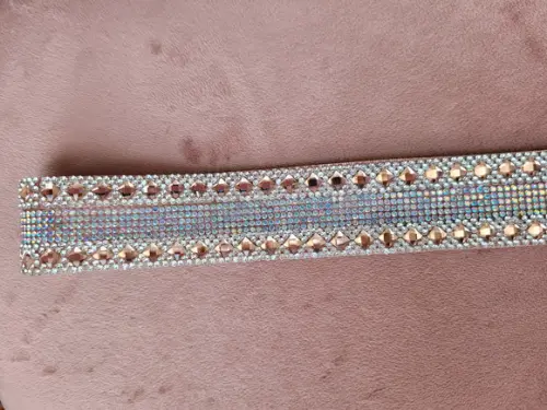 Cinto Rosé Gold com Strass Ab 3cm