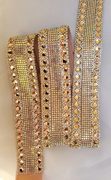 Cinto Rosé Gold com Strass Ab 3cm