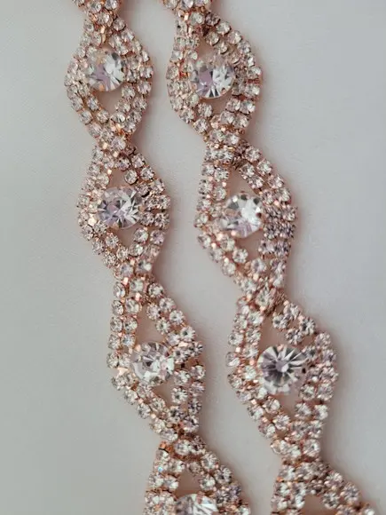 Cinto Rosé Gold Fino com Strass