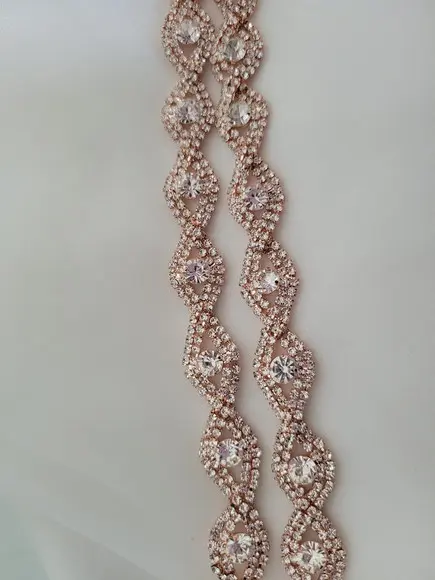 Cinto Rosé Gold Fino com Strass