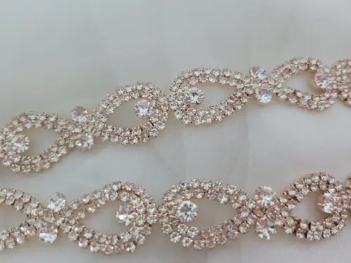 Cinto Rose Gold Laços de Strass