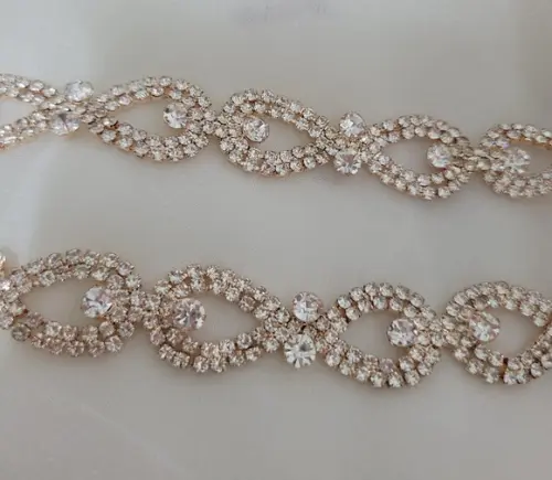 Cinto Rose Gold Laços de Strass