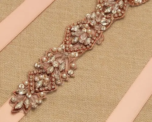 Cinto Rosé Gold para Vestido de Noiva ou de Festa