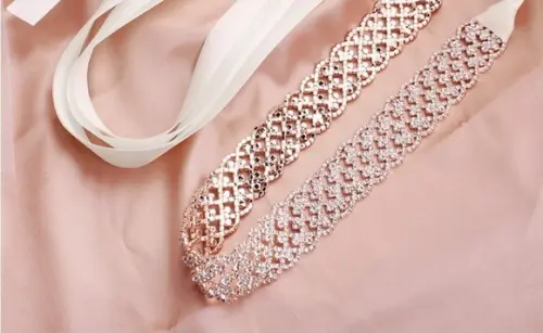 Cinto Rosé Gold Rendado