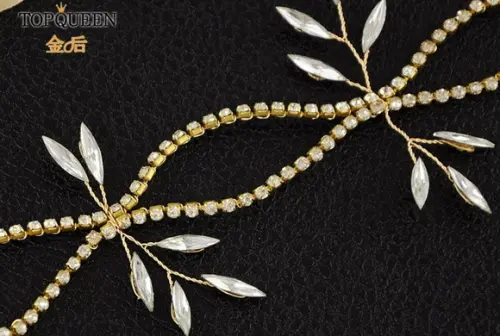 Cinto strass flores delicadas dourado