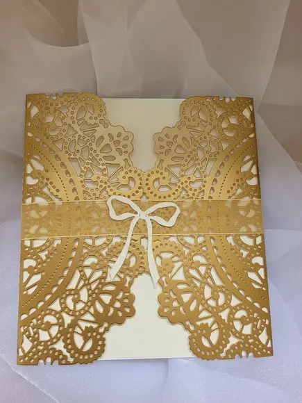 Convite Cor Ouro Velho Completo, Incluindo Impressão e Arte