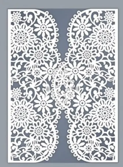 Convite para Casamento Renda de Flores