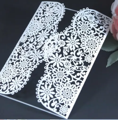 Convite para Casamento Renda de Flores