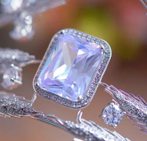 Coroa Tiara de zircônia trigo