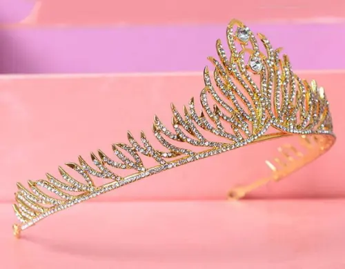 Coroa Tiara Fios de strass