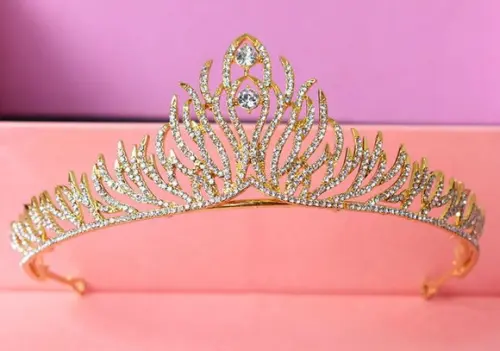 Coroa Tiara Fios de strass