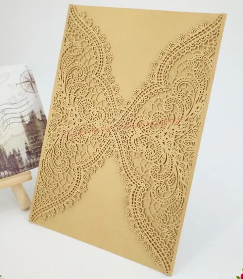 Envelope Rendado Luxo para Convite de Casamento