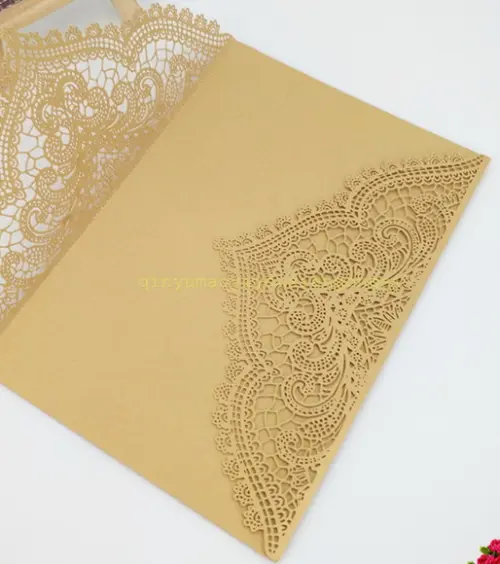 Envelope Rendado Luxo para Convite de Casamento
