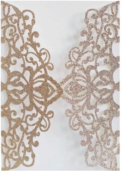 Kit com 40 Envelopes e Fechamento de Laço Rose Gold
