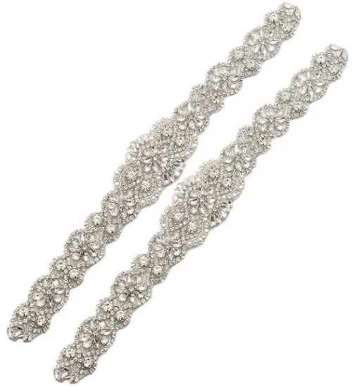 Kit com Cinto e Alças de Strass