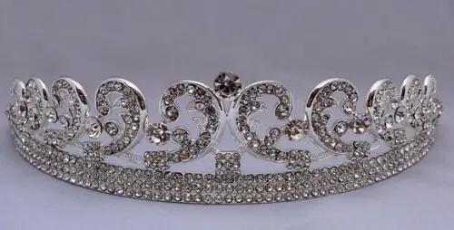 Tiara Real de strass para noivas