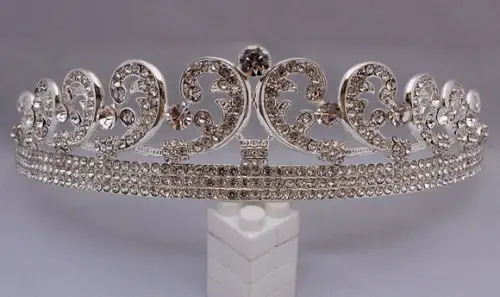 Tiara Real de strass para noivas