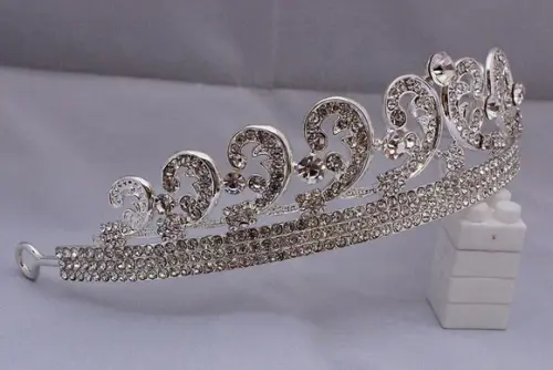 Tiara Real de strass para noivas