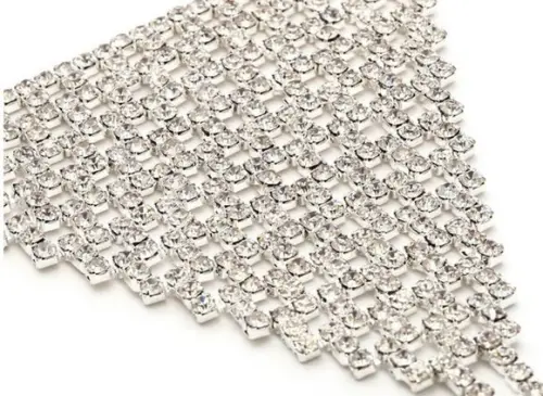Tornozeleiras para noivas xadrez strass (2 peças)