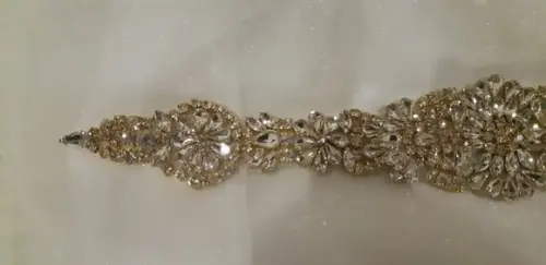 Aplique de Strass Dourado