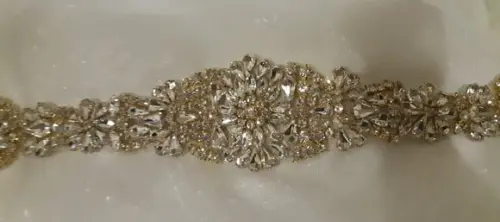 Aplique de Strass Dourado