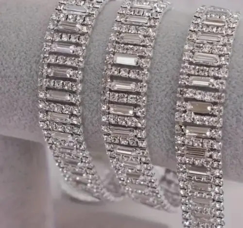 Aplique de Strass Fita de Cristal