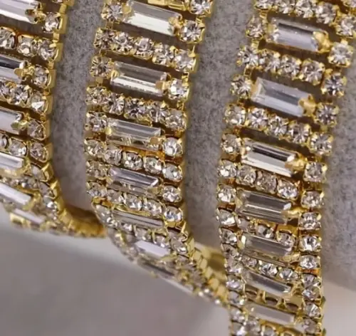 Aplique de Strass Fita de Cristal