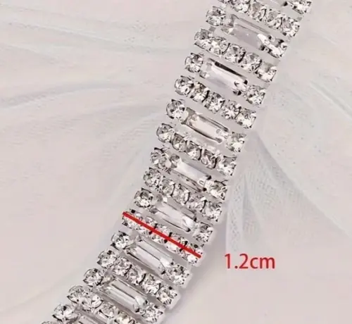 Aplique de Strass Fita de Cristal