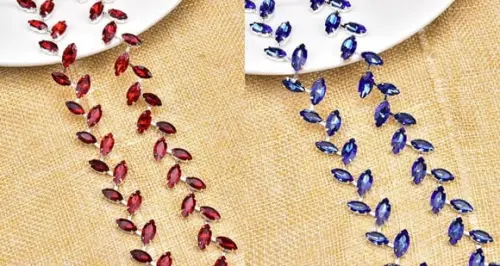 Aplique de Strass Folhas 7 Cores