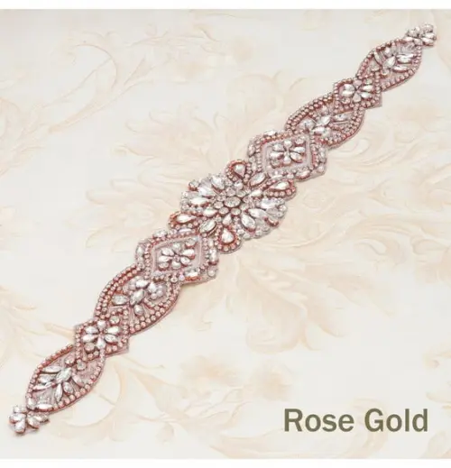 Aplique de Strass para Cinto Prata, Rosé ou Dourado