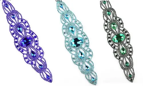 Aplique de strass para cintos ou vestidos